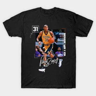 Reggie Miller Choke Sign Basketball Legend Signature Vintage Retro 80s 90s Bootleg Rap Style T-Shirt